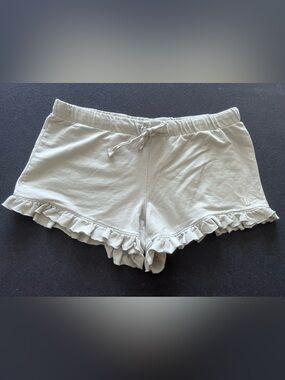 UFC Brand cheeky Ruffle Trim Cozy sexy Lounge Shorts - Light Gray size XL #D-2